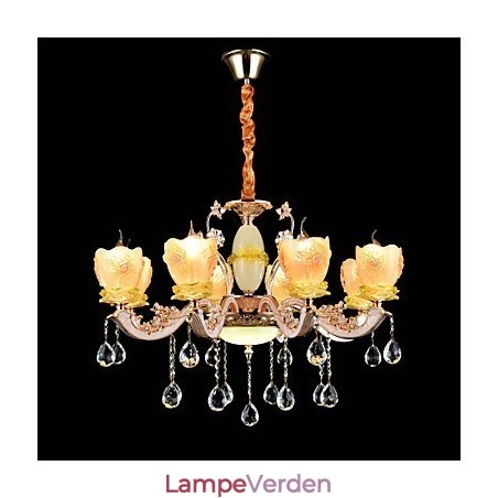 Moderne moderne traditionel klassisk zinklegeringsfunktion til Crystal Mini Style metal pendellampe