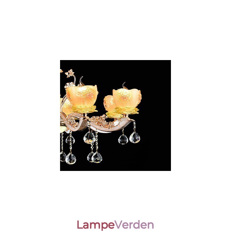 Moderne moderne traditionel klassisk zinklegeringsfunktion til Crystal Mini Style metal pendellampe