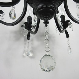 Krystal lysekrone europæisk stil smedejernslampe Creative stearinlyslamper og lanterner