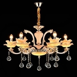 Moderne moderne traditionel klassisk zinklegeringsfunktion til Crystal Mini Style metal pendellampe
