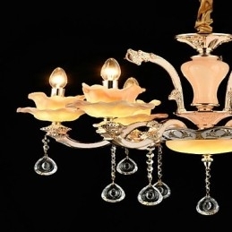 Moderne moderne traditionel klassisk zinklegeringsfunktion til Crystal Mini Style metal pendellampe
