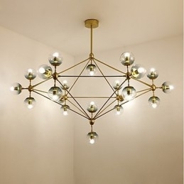 Twenty_one Light Post Modern Europe Style Modo Metal Glas Pendel Lampe Foyeren Dekorer Industriel Lysekrone Lampe