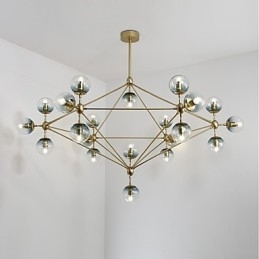 Twenty_one Light Post Modern Europe Style Modo Metal Glas Pendel Lampe Foyeren Dekorer Industriel Lysekrone Lampe