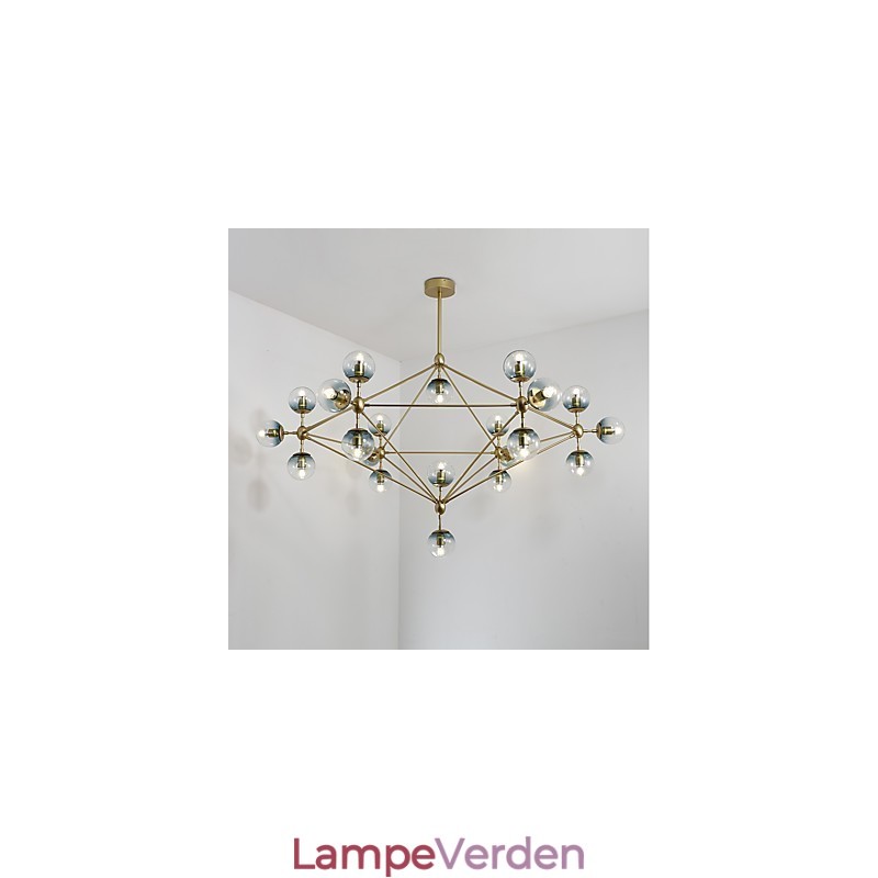 Twenty_one Light Post Modern Europe Style Modo Metal Glas Pendel Lampe Foyeren Dekorer Industriel Lysekrone Lampe