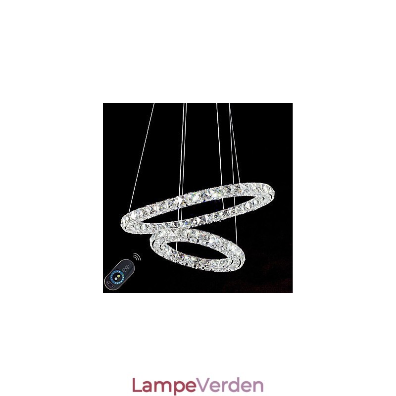 Krystal lysekronelys Indendørs pendellampe Loftslampe lysarmaturer, der kan dæmpes med fjernbetjening