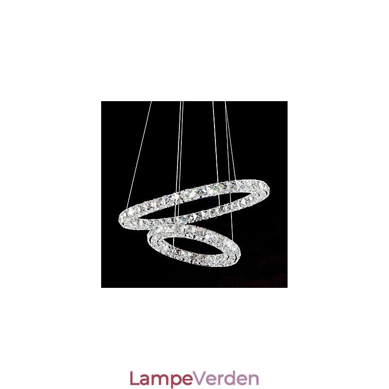 Krystal lysekronelys Indendørs pendellampe Loftslampe lysarmaturer, der kan dæmpes med fjernbetjening