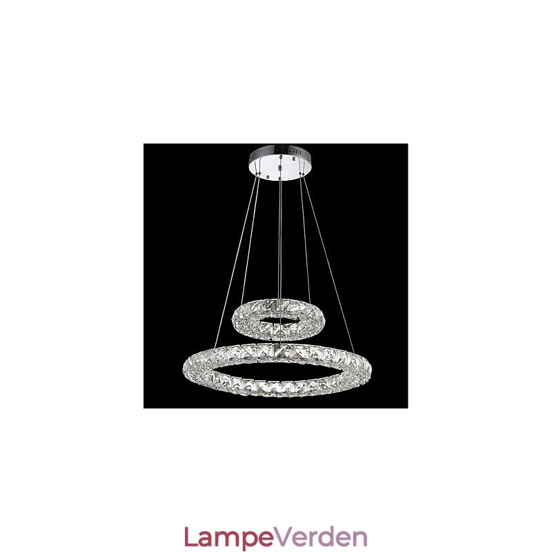 Krystal lysekronelys Indendørs pendellampe Loftslampe lysarmaturer, der kan dæmpes med fjernbetjening