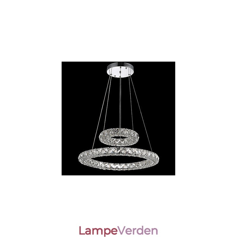 Krystal lysekronelys Indendørs pendellampe Loftslampe lysarmaturer, der kan dæmpes med fjernbetjening