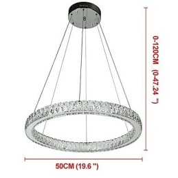 Dæmpbar Ring Indoo Loftslampe Pendel Moderne Lysekronebelysning Lysekronelampe med fjernbetjening