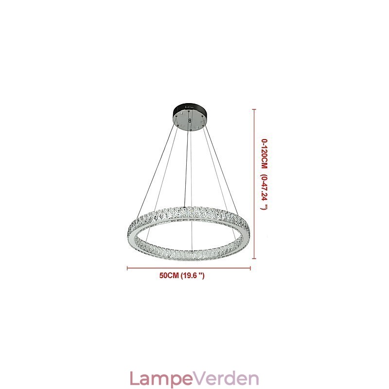Dæmpbar Ring Indoo Loftslampe Pendel Moderne Lysekronebelysning Lysekronelampe med fjernbetjening