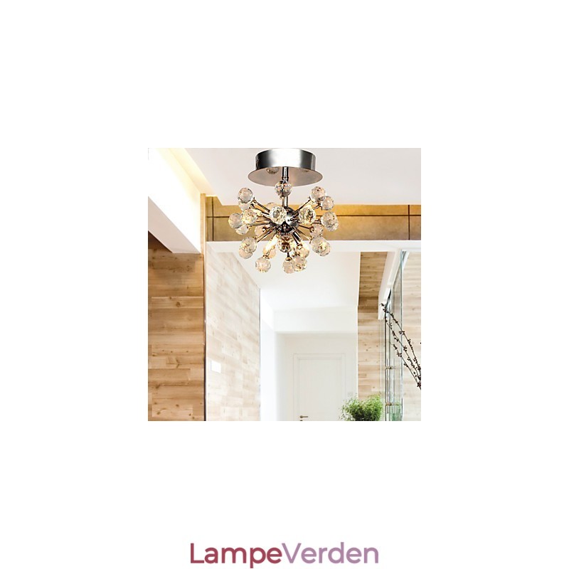 Moderne moderne krystal mini stil krom metal lysekrone Flush Mount