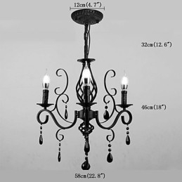 Krystallampe 3 lys Moderne Simple Novelty Lightings