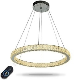 Dæmpbar Ring Loftslys Pendel Moderne Lysekrone Belysning Indendørs Lampe med Fjernbetjening