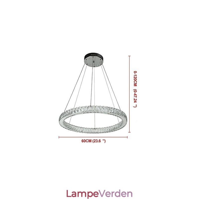 Dæmpbar Ring Loftslys Pendel Moderne Lysekrone Belysning Indendørs Lampe med Fjernbetjening
