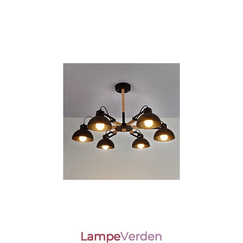 Traditionel klassisk rustik Lodge vintage retro maleri funktion til mini-stil metal lysekrone