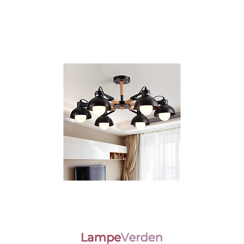 Traditionel klassisk rustik Lodge vintage retro maleri funktion til mini-stil metal lysekrone