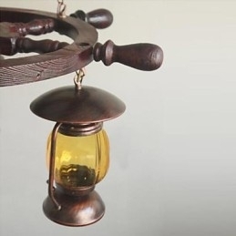 Retro maleri træ Bambus lysekrone