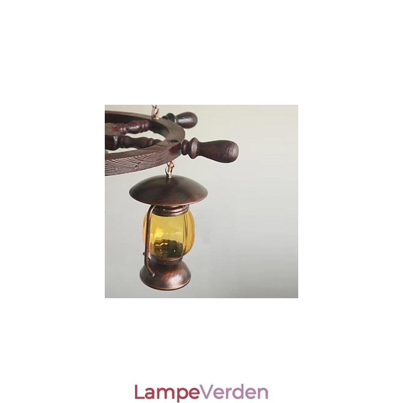 Retro maleri træ Bambus lysekrone