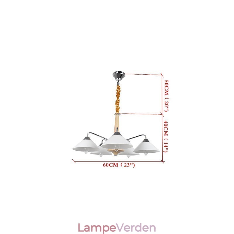5 Light Modern Contemporary lysekrone til