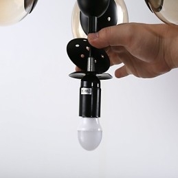Traditionel klassisk retro maleri funktion til mini-stil metal lysekrone