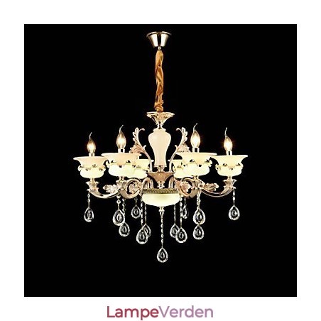 Traditionel klassisk zinklegeringsfunktion til Crystal Mini Style Metal 6 Bulbs lysekrone