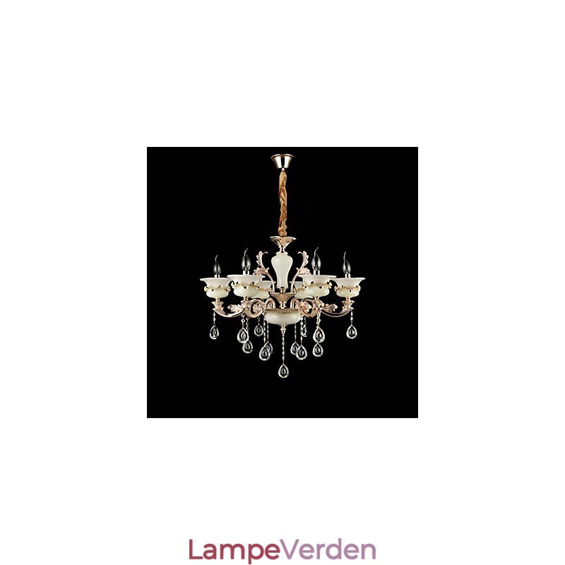 Traditionel klassisk zinklegeringsfunktion til Crystal Mini Style Metal 6 Bulbs lysekrone