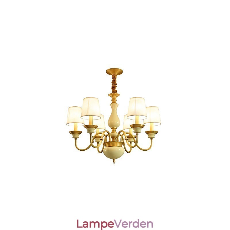 Alle kobber lysekrone Jade dekorative lysekrone D