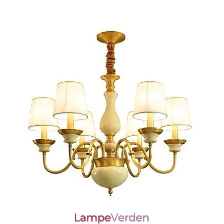 Alle kobber lysekrone Jade dekorative lysekrone D Alle kobber lysekrone Jade dekorative lysekrone D