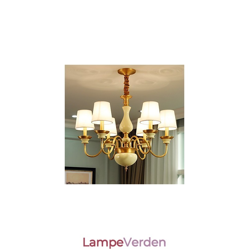 Alle kobber lysekrone Jade dekorative lysekrone D