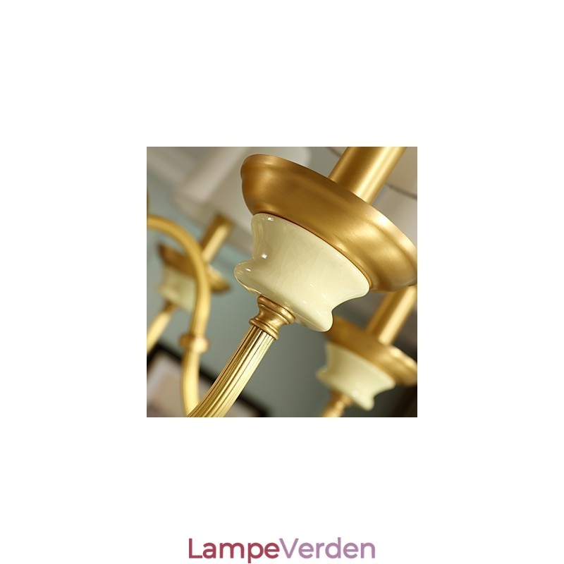 Alle kobber lysekrone Jade dekorative lysekrone D