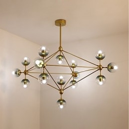Femten Light Post Modern Europe Style Modo Metal Glas Pendel Lampe Foyeren Dekorer Industriel Lysekrone Lampe