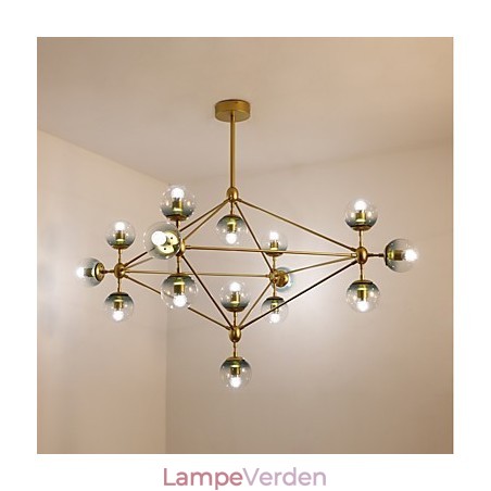 Femten Light Post Modern Europe Style Modo Metal Glas Pendel Lampe Foyeren Dekorer Industriel Lysekrone Lampe Femten Light Post Modern Europe Style Modo Metal Glas Pendel Lampe Foyeren Dekorer Industriel Lysekrone Lampe