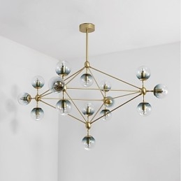 Femten Light Post Modern Europe Style Modo Metal Glas Pendel Lampe Foyeren Dekorer Industriel Lysekrone Lampe
