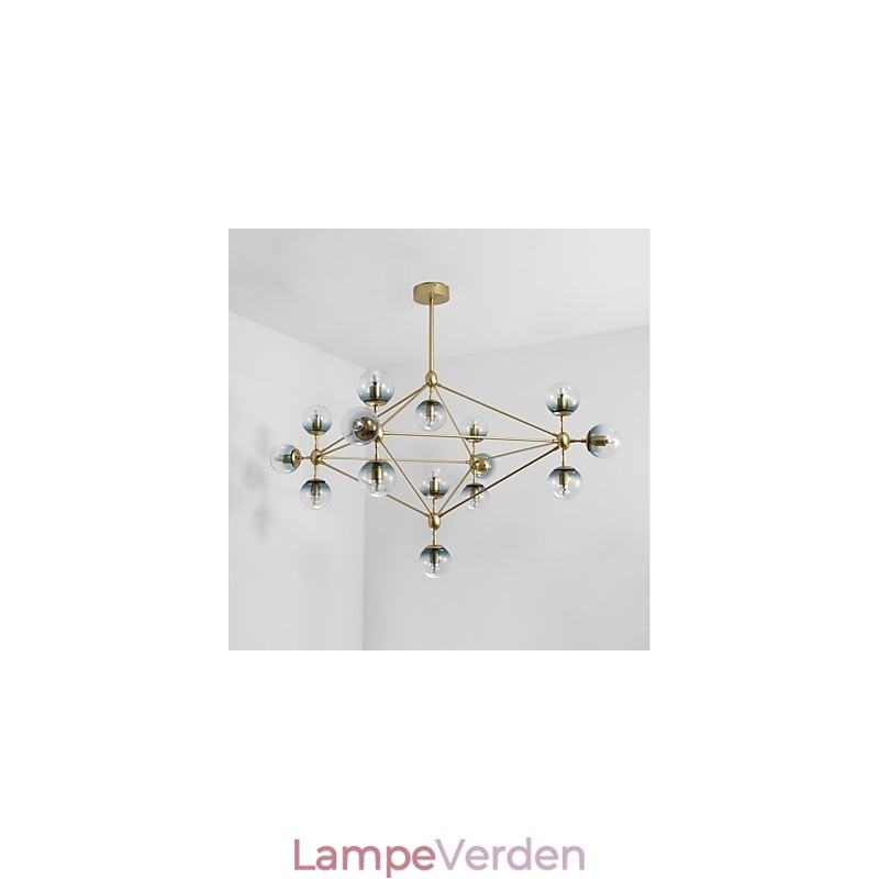 Femten Light Post Modern Europe Style Modo Metal Glas Pendel Lampe Foyeren Dekorer Industriel Lysekrone Lampe