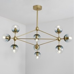 Ti lys Post Moderne Europa Style Modo Metal Glas Pendel Lampe Foyeren Dekorer Industriel Lysekrone Lampe