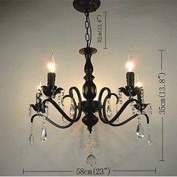 Nyhedsbelysning Europæisk stil Smedejernslampe Originalitet Individualitet Dekoration stearinlyslampe Lysekrone