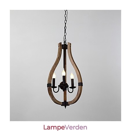 Tre lyse vintage maleri funktion Mini stil træ bambus lysekrone lampe dekorere Pendant lampe Tre lyse vintage maleri funktion Mini stil træ bambus lysekrone lampe dekorere Pendant lampe