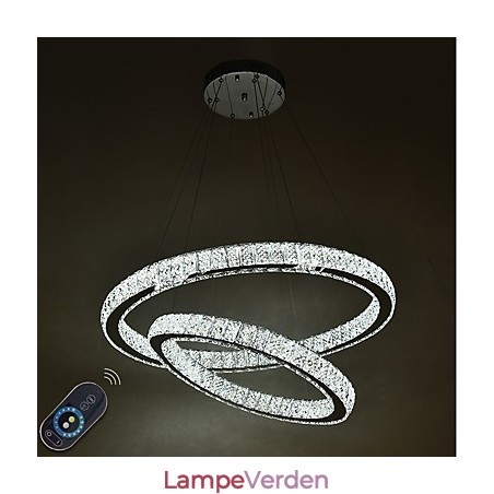 Indendørs krystallysekrone Moderne pendantlampe Loftslys Dæmpbar belysningslampe med fjernbetjening Indendørs krystallysekrone Moderne pendantlampe Loftslys Dæmpbar belysningslampe med fjernbetjening