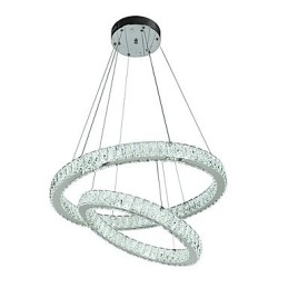 Indendørs krystallysekrone Moderne pendantlampe Loftslys Dæmpbar belysningslampe med fjernbetjening