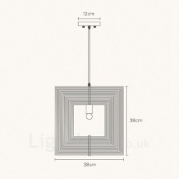 1 Lys træ Moderne Pendel i moderne nordisk stil med træskærm