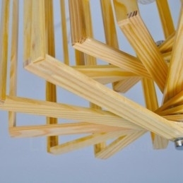 1 Lys træ Moderne Pendel i moderne nordisk stil med træskærm