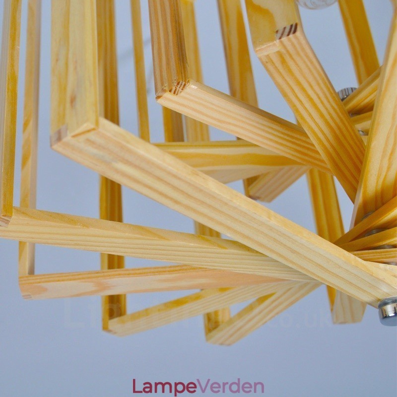 1 Lys træ Moderne Pendel i moderne nordisk stil med træskærm