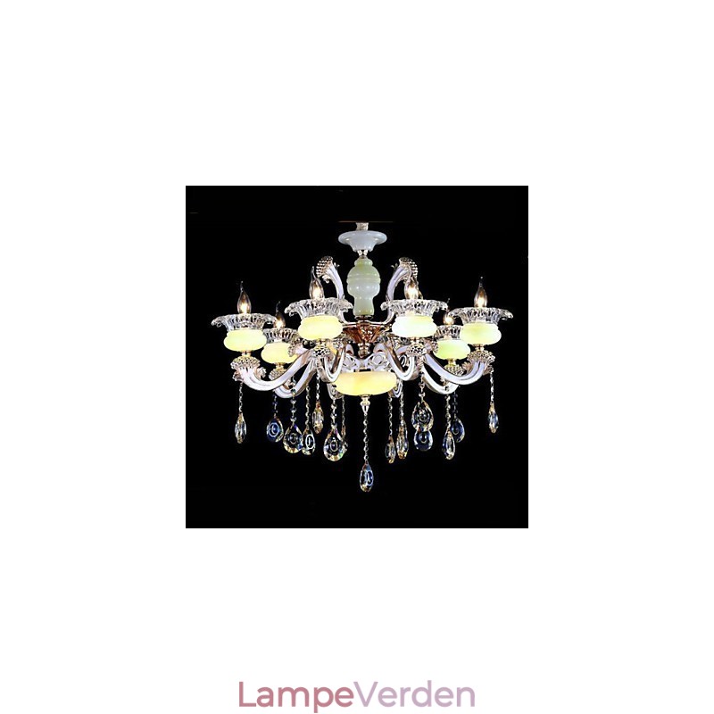 Europæisk stil højkvalitets zinklegering imiteret jade krystal vedhæng