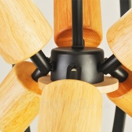 6 Light Iron Retro Vintage Pendel med jernskærm