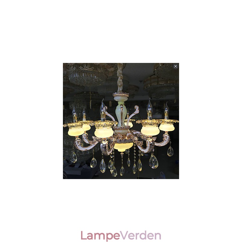 Europæisk stil højkvalitets zinklegering imiteret jade krystal vedhæng