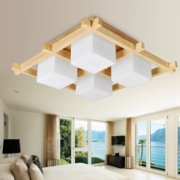 4 Lys Moderne Moderne, nordisk stil Flush Mount Loftslamper med glasskærm
