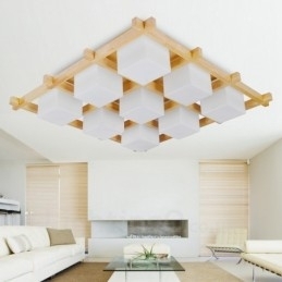 9 Lys Moderne Moderne, nordisk stil Flush Mount Loftslamper med glasskærm