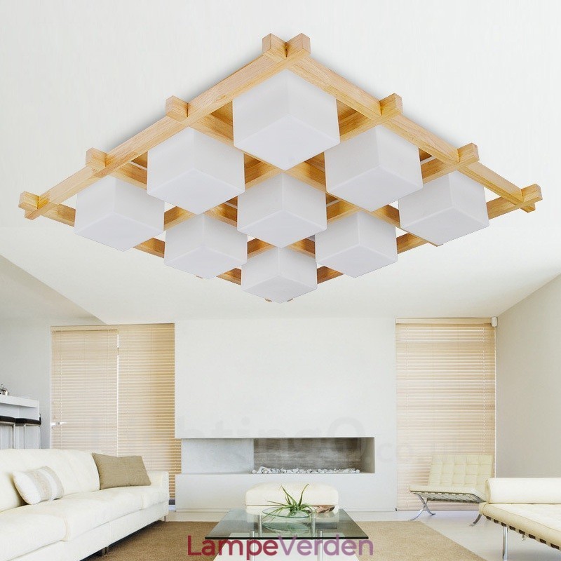 9 Lys Moderne Moderne, nordisk stil Flush Mount Loftslamper med glasskærm
