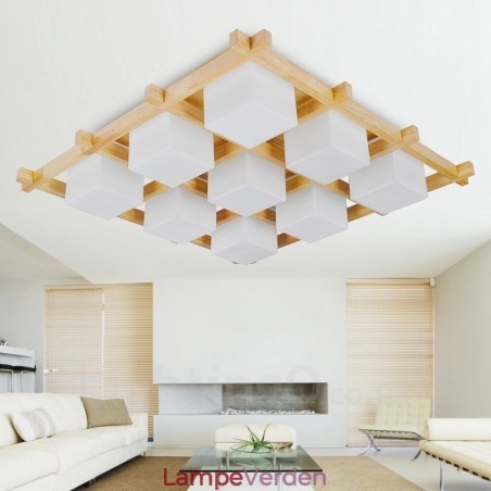 9 Lys Moderne Moderne, nordisk stil Flush Mount Loftslamper med glasskærm 9 Lys Moderne Moderne, nordisk stil Flush Mount Loftslamper med glasskærm