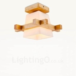 1 lys moderne moderne nordisk stil flush-mount loftslamper med glasskærm